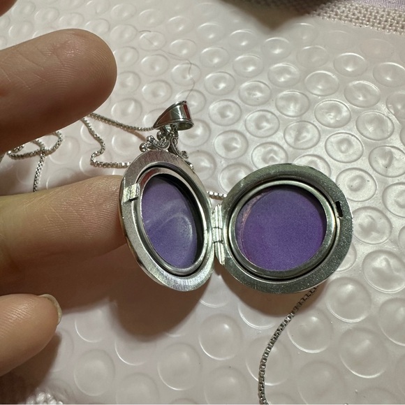 Birks Vintage locket pendant with Necklace Made in Italy Silver 925 stamps - Picture 13 of 16